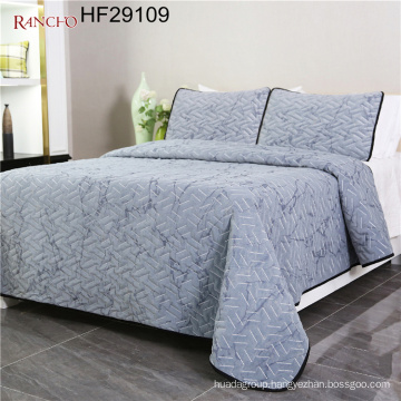 Warm Winter Embroidery Print Velvet Bedspread Bedding Set